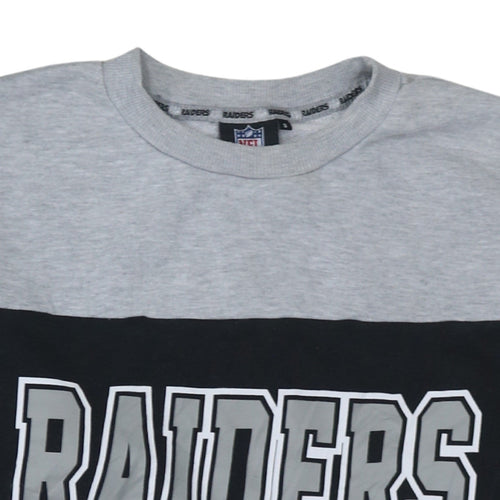 Primark NFL Raiders Grey Men's Pullover Sweatshirt S Regular Fit