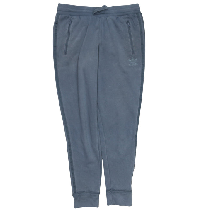 Adidas Women Blue Jogger Trousers Size 10 Fleece Slim Fit