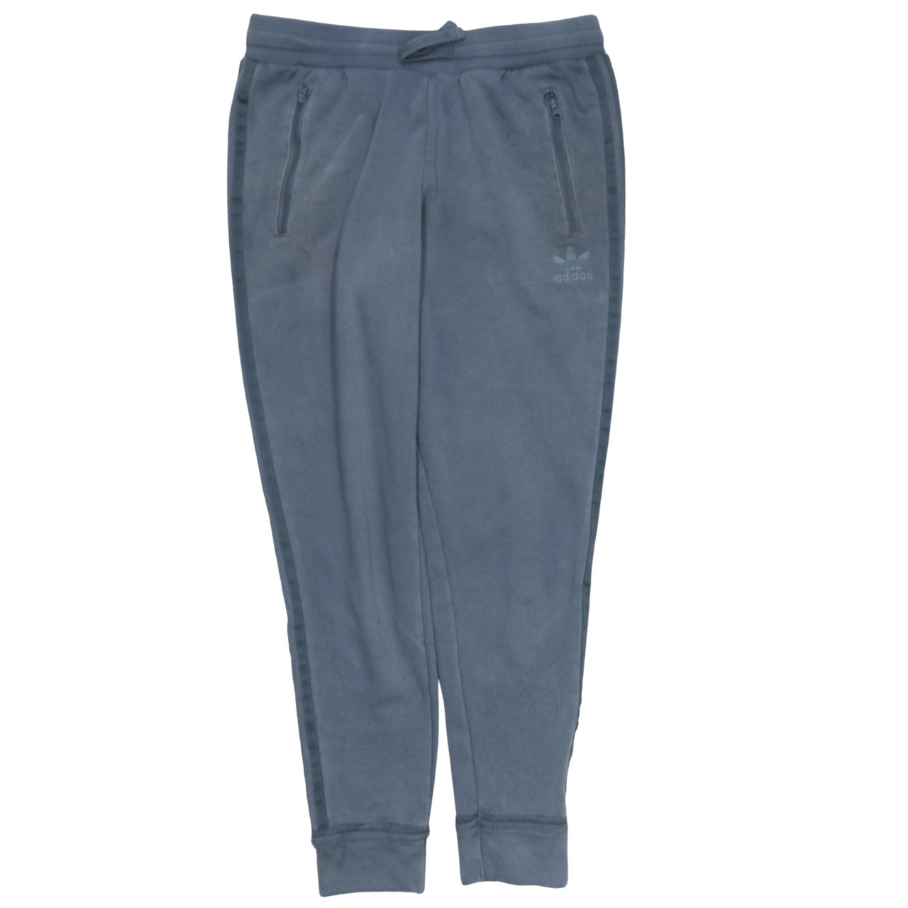 Adidas Women Blue Jogger Trousers Size 10 Fleece Slim Fit