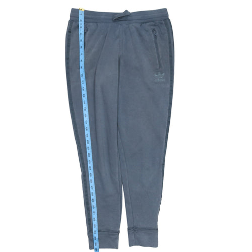 Adidas Women Blue Jogger Trousers Size 10 Fleece Slim Fit