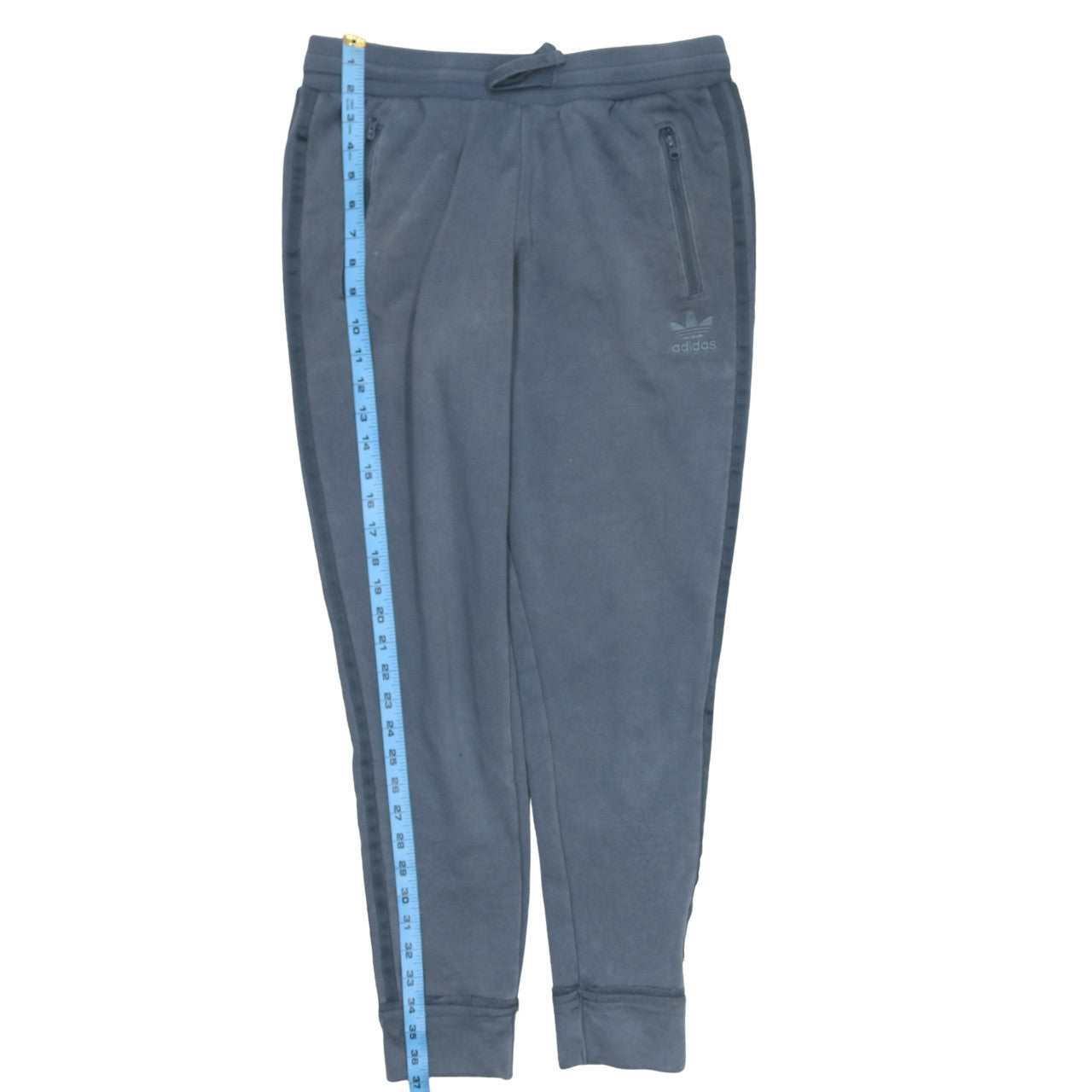 Adidas Women Blue Jogger Trousers Size 10 Fleece Slim Fit