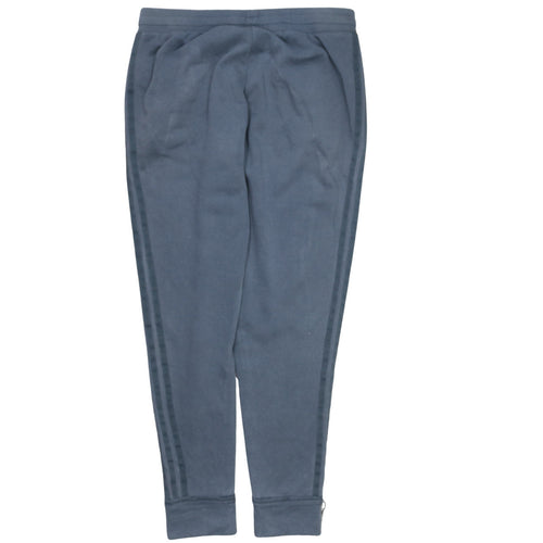 Adidas Women Blue Jogger Trousers Size 10 Fleece Slim Fit
