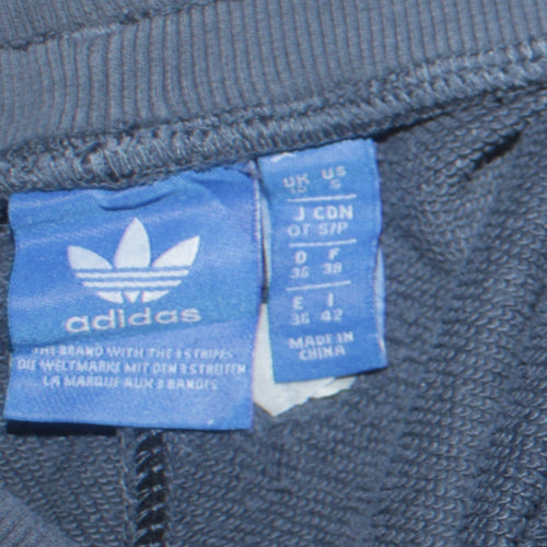 Adidas Women Blue Jogger Trousers Size 10 Fleece Slim Fit