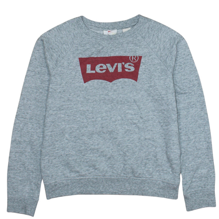 Levi's Men's Grey Logo Crew Neck Pullover Sweatshirt Size S