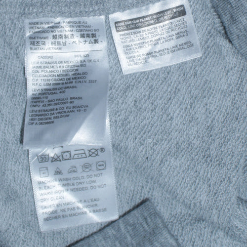 Levi's Men's Grey Logo Crew Neck Pullover Sweatshirt Size S