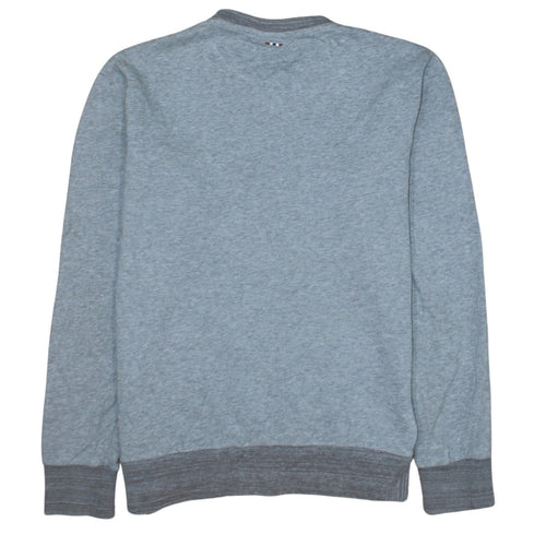 Napapijri Men's Grey Crew Neck Pullover Sweatshirt Size M