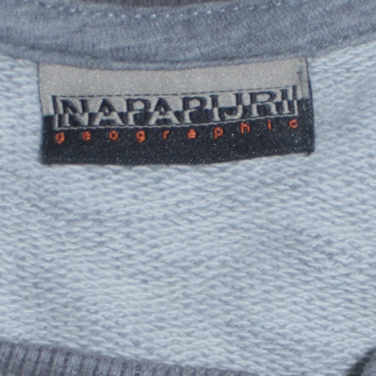 Napapijri Men's Grey Crew Neck Pullover Sweatshirt Size M