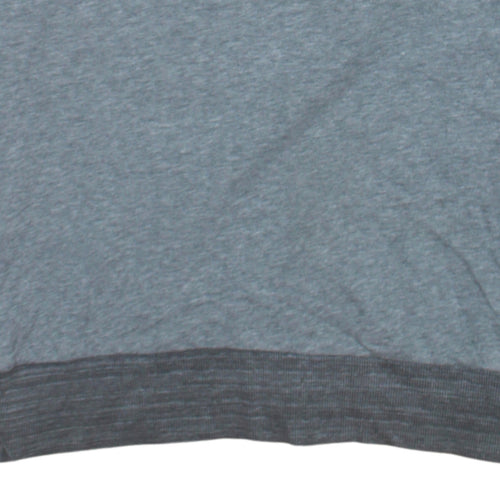 Napapijri Men's Grey Crew Neck Pullover Sweatshirt Size M