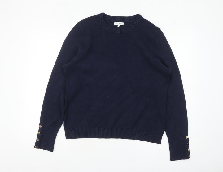 Farhi by Nicole Farhi Women's Navy Blue XL Crew Neck Jumper