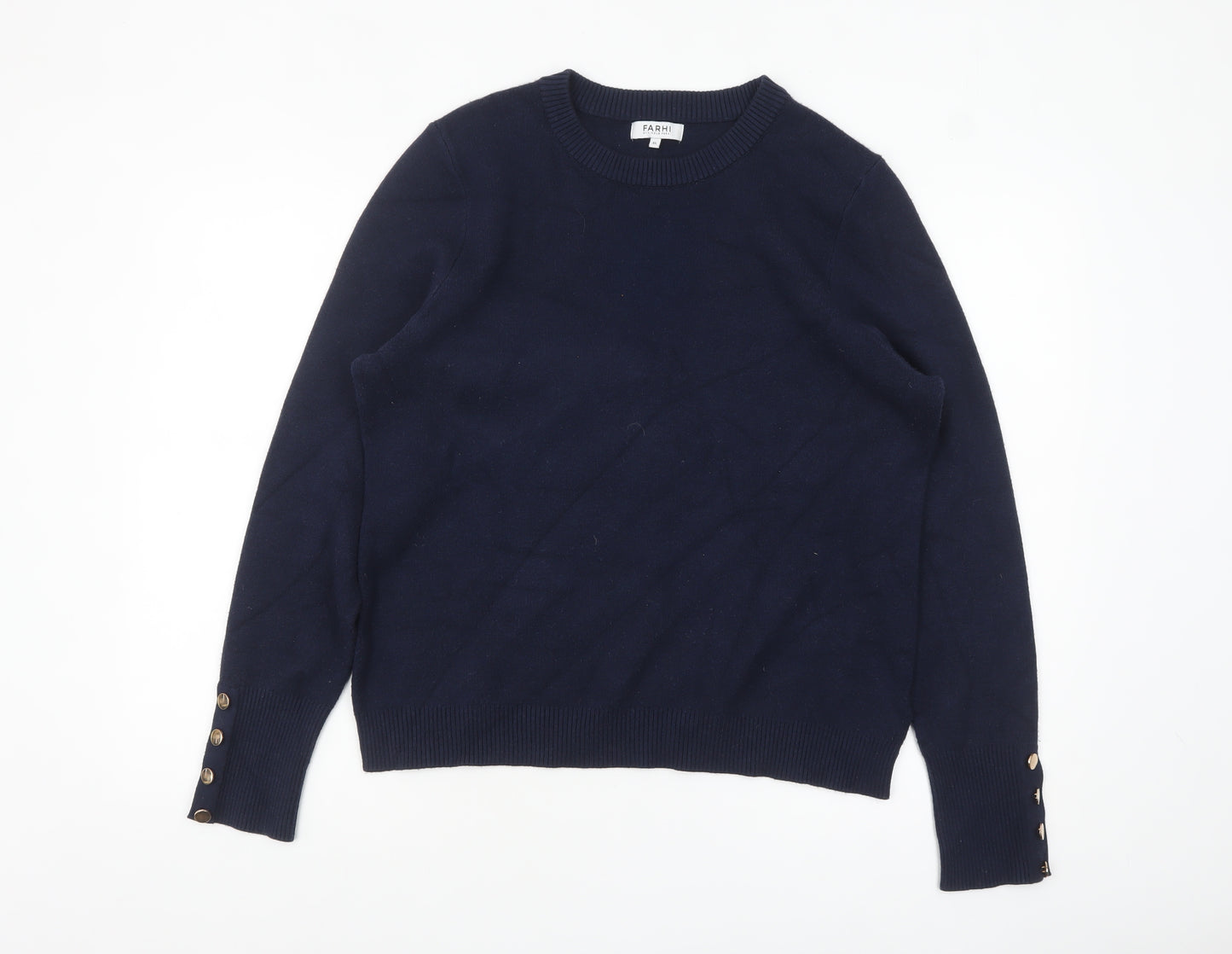 Farhi by Nicole Farhi Women's Navy Blue XL Crew Neck Jumper