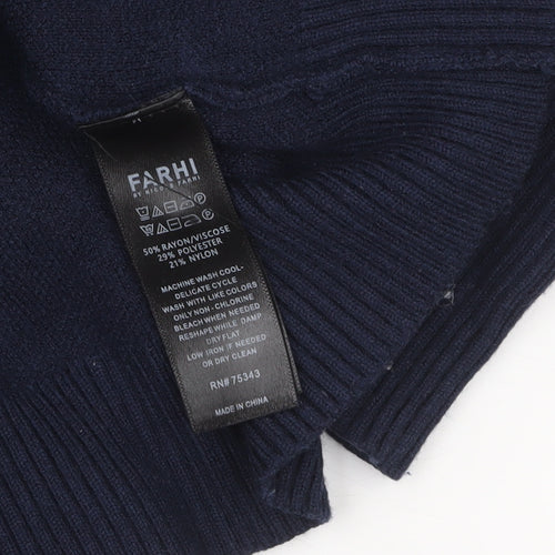 Farhi by Nicole Farhi Women's Navy Blue XL Crew Neck Jumper
