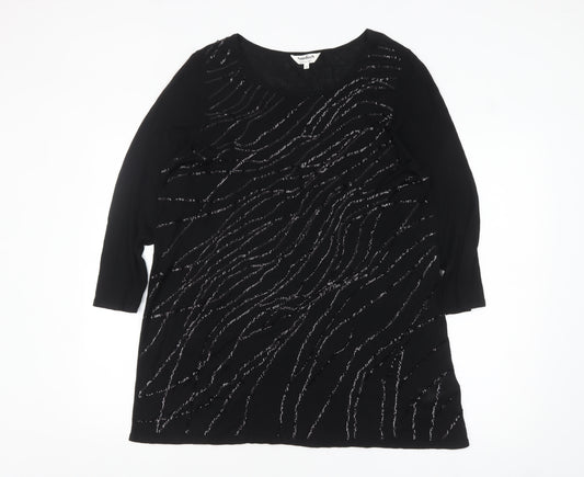 Studio 8 by Phase Eight Women’s Black Sequin Tunic Jumper Size 18