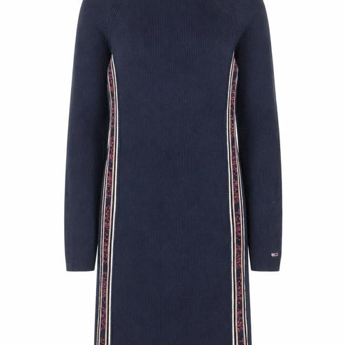 Tommy Jeans Women’s Blue XS Jumper Dress High Neck Long Sleeve