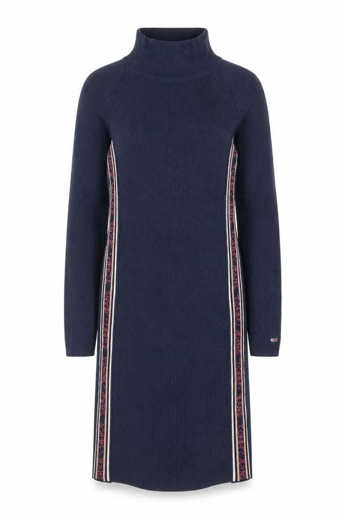 Tommy Jeans Women’s Blue XS Jumper Dress High Neck Long Sleeve