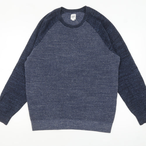 GAP Men's Blue M Knit Crew Neck Pullover Jumper