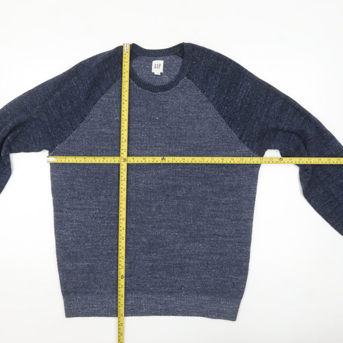 GAP Men's Blue M Knit Crew Neck Pullover Jumper