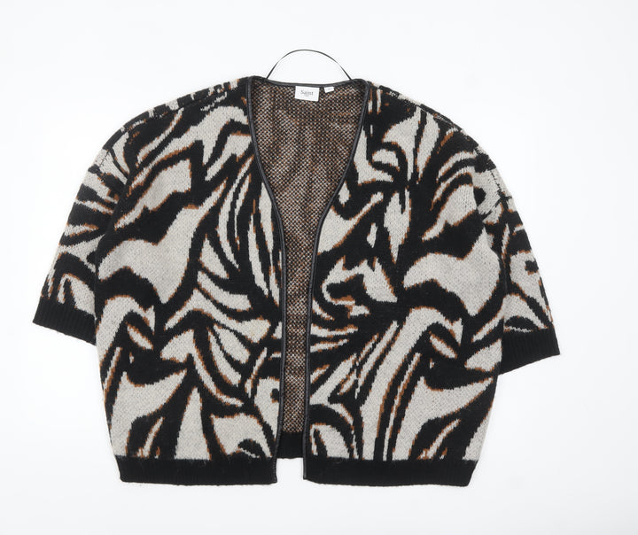 Saint Tropez Women’s Multicoloured Animal Print Knit Cardigan M