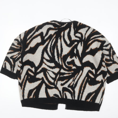 Saint Tropez Women’s Multicoloured Animal Print Knit Cardigan M