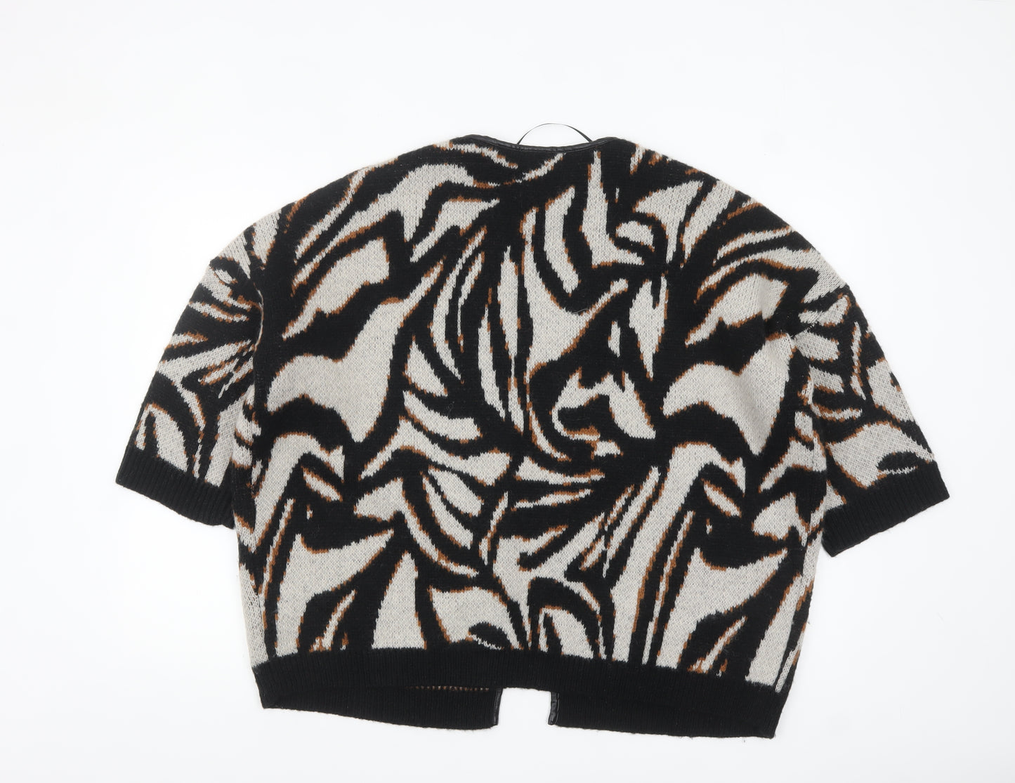 Saint Tropez Women’s Multicoloured Animal Print Knit Cardigan M