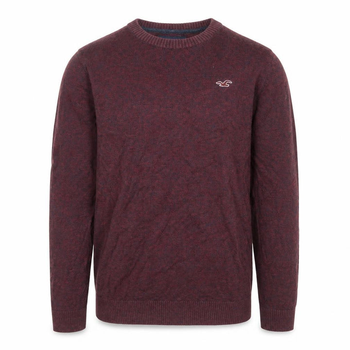 Hollister Men's Red Crew Neck Knit Pullover Jumper Size S