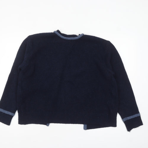Zara Women Blue Knit Cardigan Small Lightweight Regular Fit