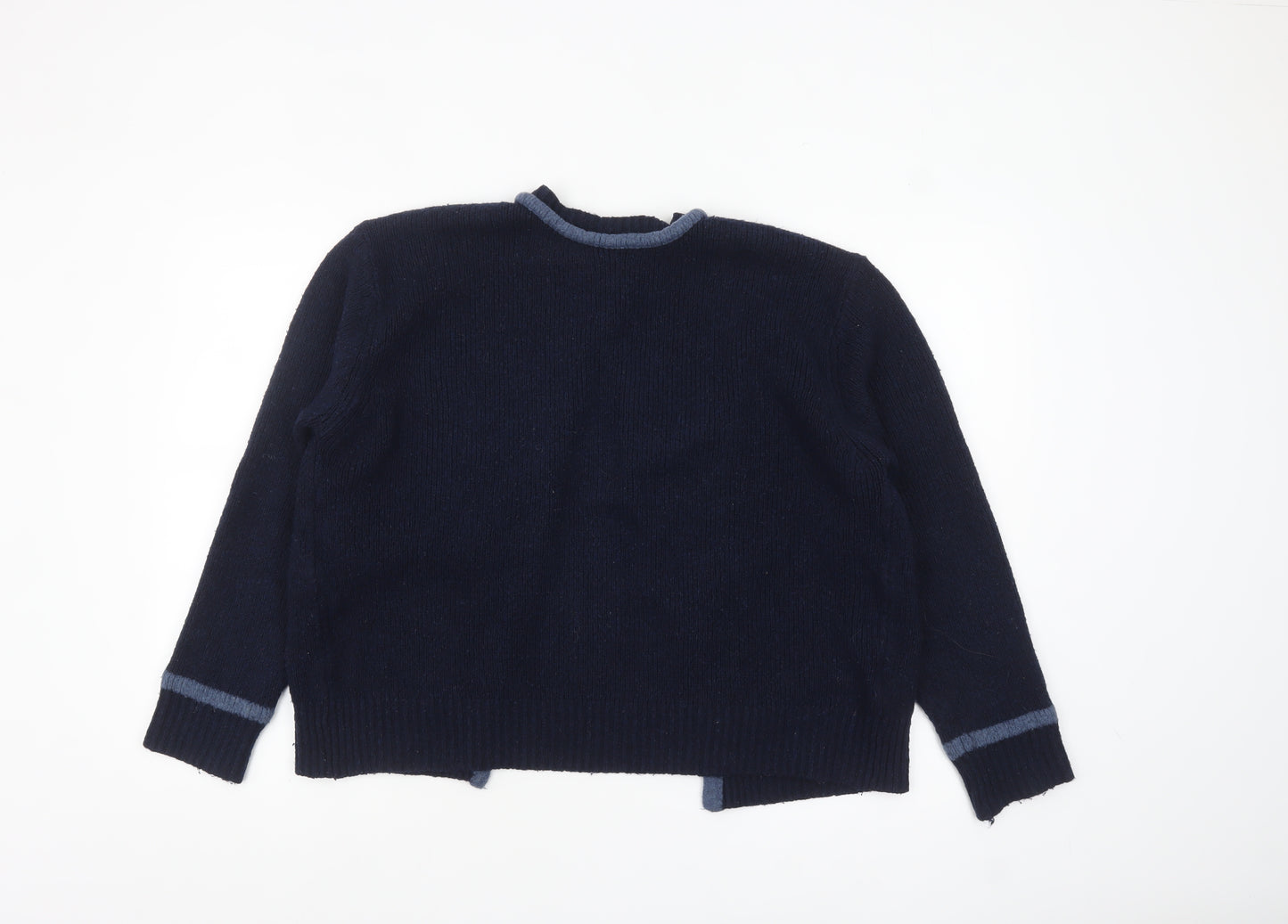 Zara Women Blue Knit Cardigan Small Lightweight Regular Fit