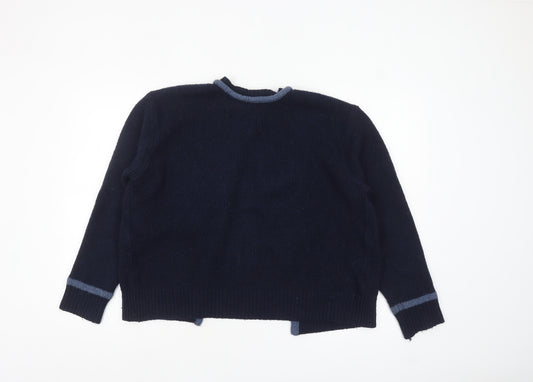 Zara Women Blue Knit Cardigan Small Lightweight Regular Fit