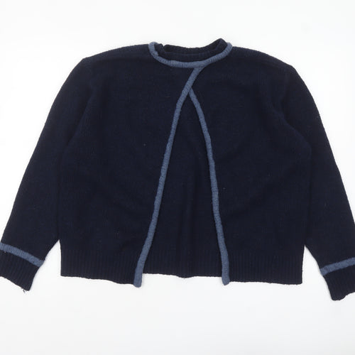 Zara Women Blue Knit Cardigan Small Lightweight Regular Fit