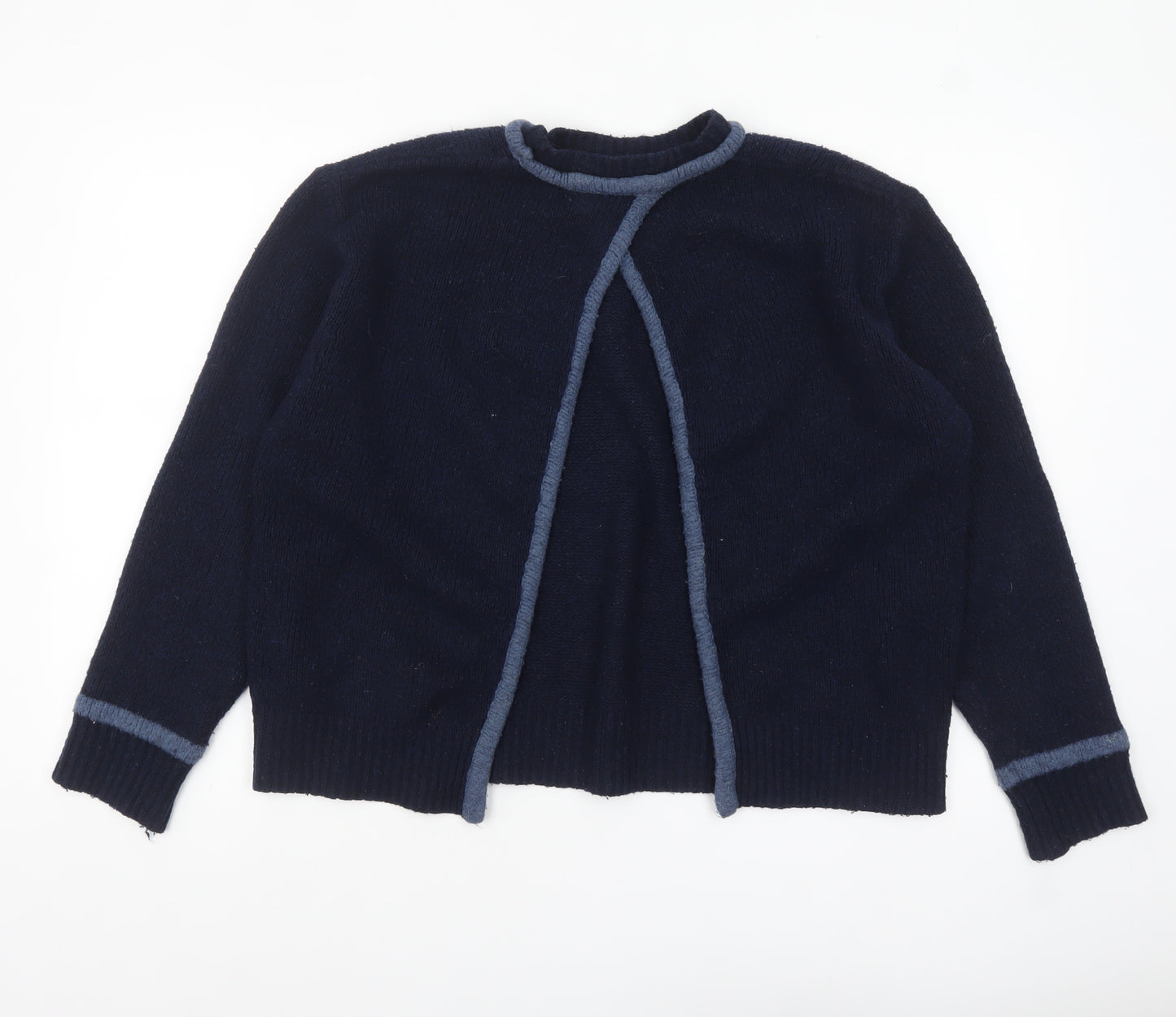 Zara Women Blue Knit Cardigan Small Lightweight Regular Fit