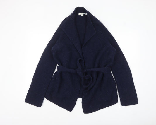 Boden Women's Blue Wool Alpaca Belted Cardigan Size 10