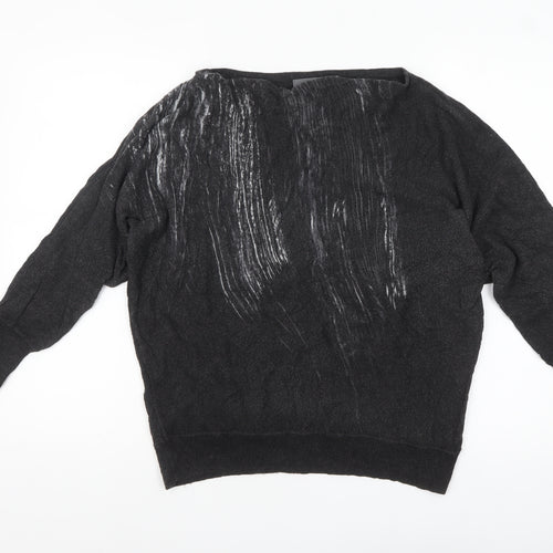 Mint Velvet Women's Black Boat Neck Cashmere Blend Jumper Size S