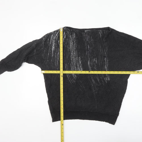 Mint Velvet Women's Black Boat Neck Cashmere Blend Jumper Size S