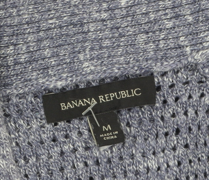 Banana Republic Women’s Grey Open-Knit Cotton Cardigan M