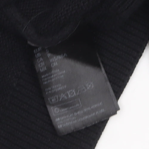 H&M Divided Women's Black Crew Neck Embroidered Knit Jumper Size S