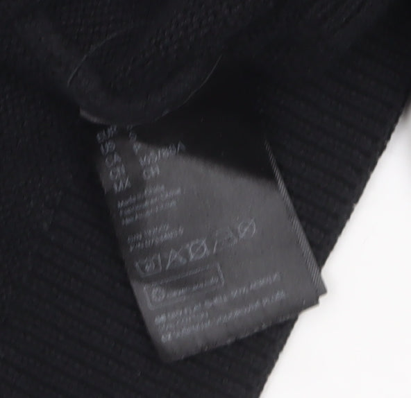 H&M Divided Women's Black Crew Neck Embroidered Knit Jumper Size S