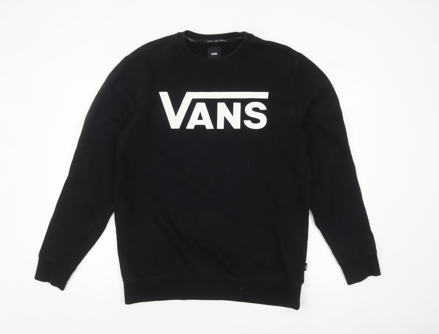 Vans Men's Black Logo Crew Neck Sweatshirt Medium