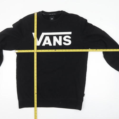 Vans Men's Black Logo Crew Neck Sweatshirt Medium