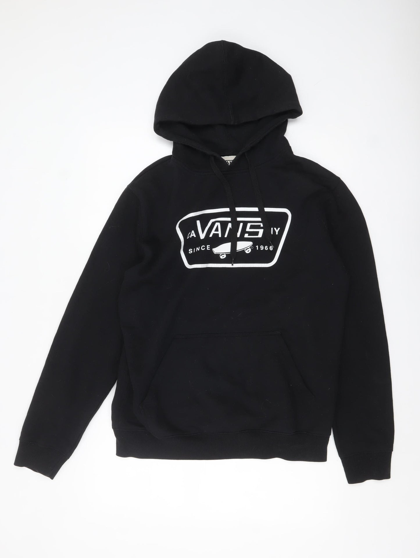 Vans Men's Black Pullover Hoodie Medium Logo Skate Sweatshirt