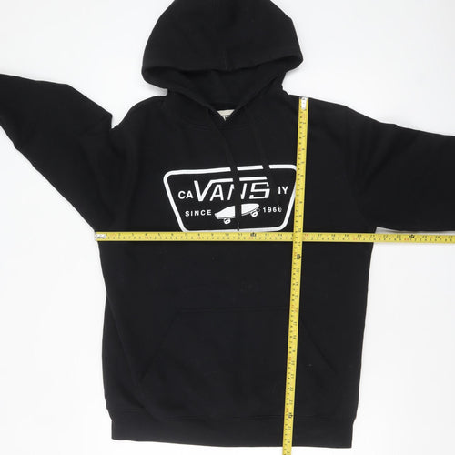 Vans Men's Black Pullover Hoodie Medium Logo Skate Sweatshirt