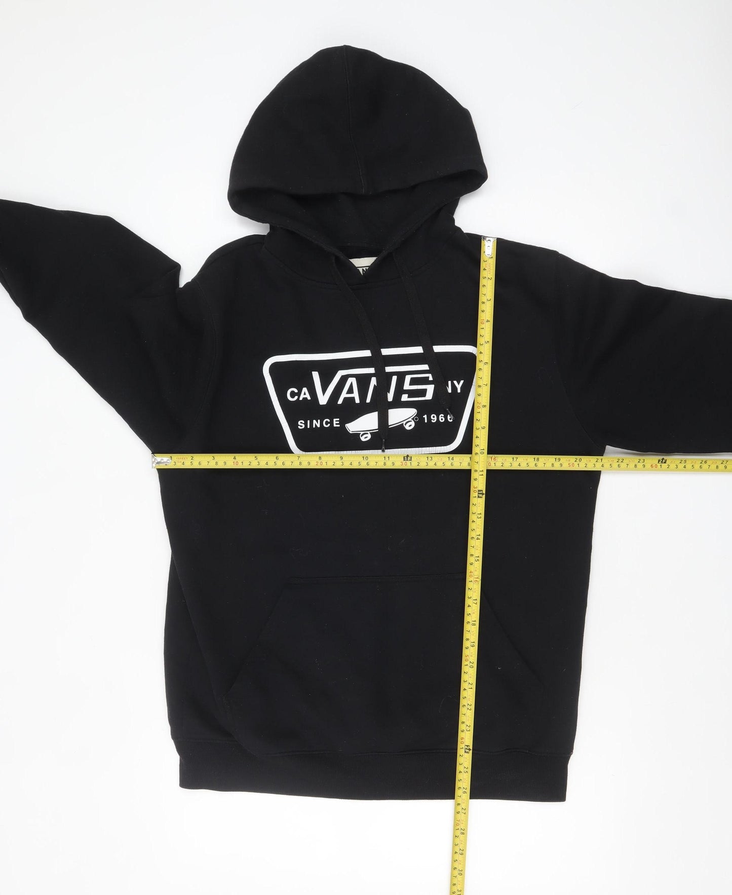 Vans Men's Black Pullover Hoodie Medium Logo Skate Sweatshirt