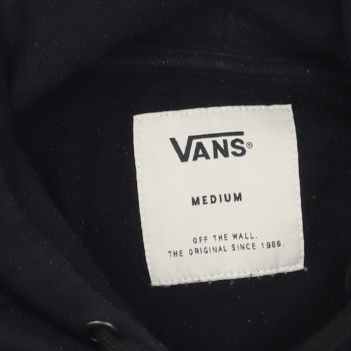 Vans Men's Black Pullover Hoodie Medium Logo Skate Sweatshirt
