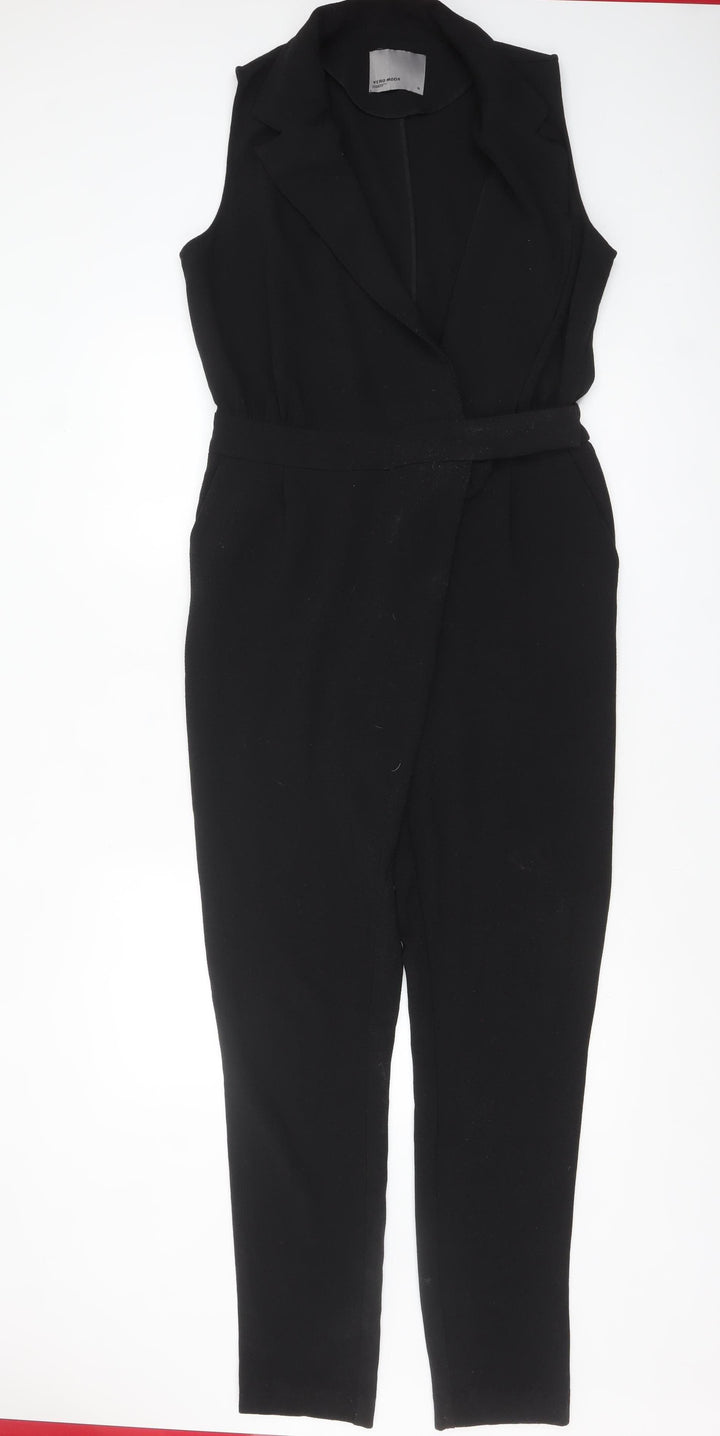 Vero Moda Women's Black Sleeveless Belted Jumpsuit Size 10
