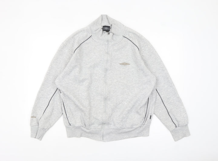 Umbro Mens Grey Full Zip Basic Jacket L Sportswear