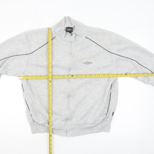 Umbro Mens Grey Full Zip Basic Jacket L Sportswear