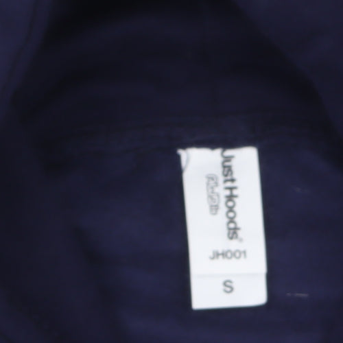 Just Hoods Unisex Blue Christmas Pullover Hoodie Size S
