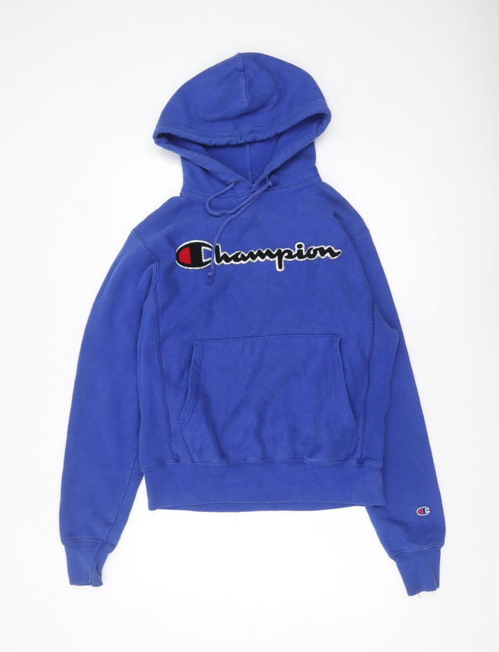 Champion Men's Blue Small Pullover Hoodie Reverse Weave Sports