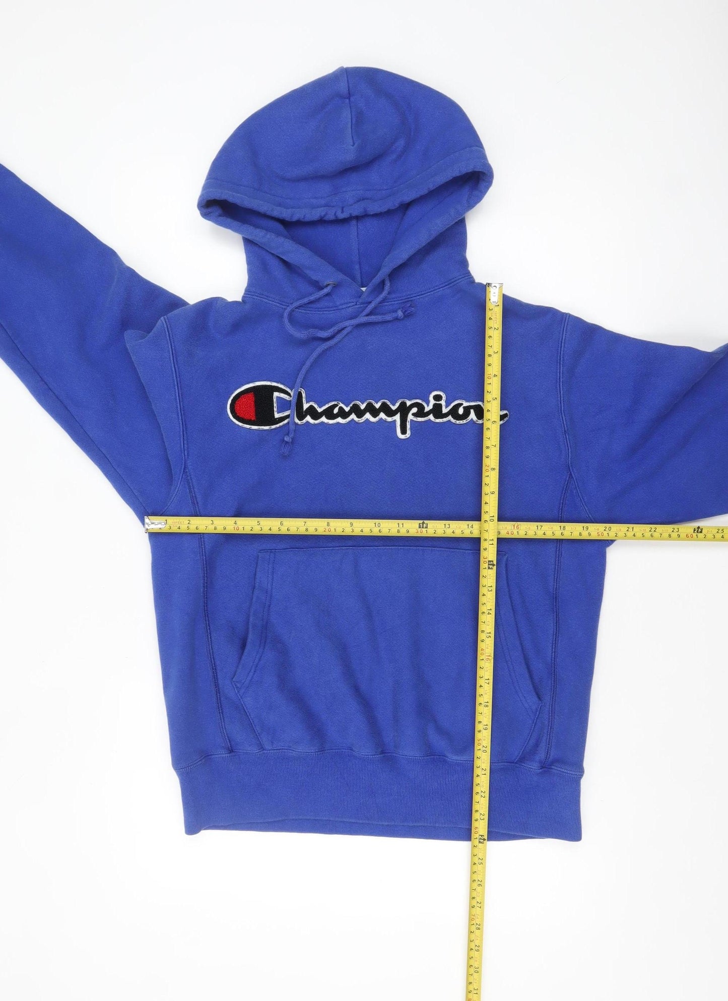 Champion Men's Blue Small Pullover Hoodie Reverse Weave Sports