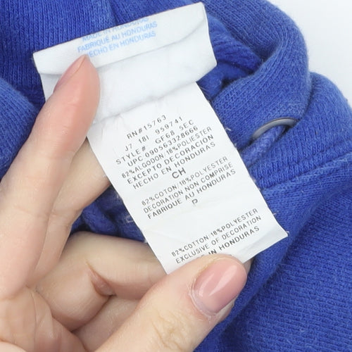 Champion Men's Blue Small Pullover Hoodie Reverse Weave Sports
