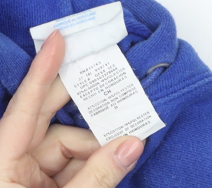 Champion Men's Blue Small Pullover Hoodie Reverse Weave Sports