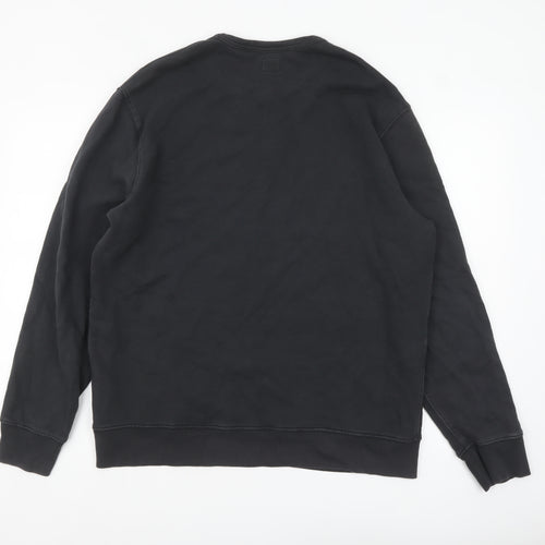 Levi's Men's Black Logo Crew Neck Pullover Sweatshirt L